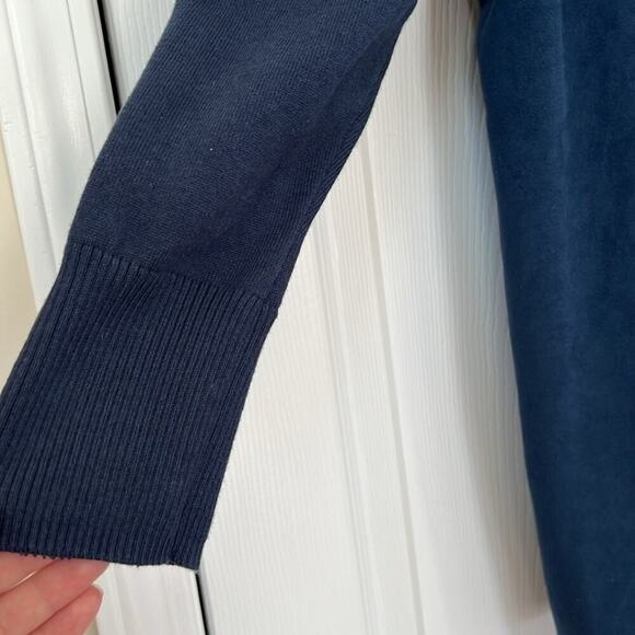 H by Halston Blue oversized Faux Suede Jacket - Picture 4 of 8